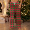 thumbnail image 2 of successthop Christmas Plaid Pajama Pants Men Flannel Trousers Elastic Drawstring Sleep Bottoms with Pocket Loungewear, 2 of 4