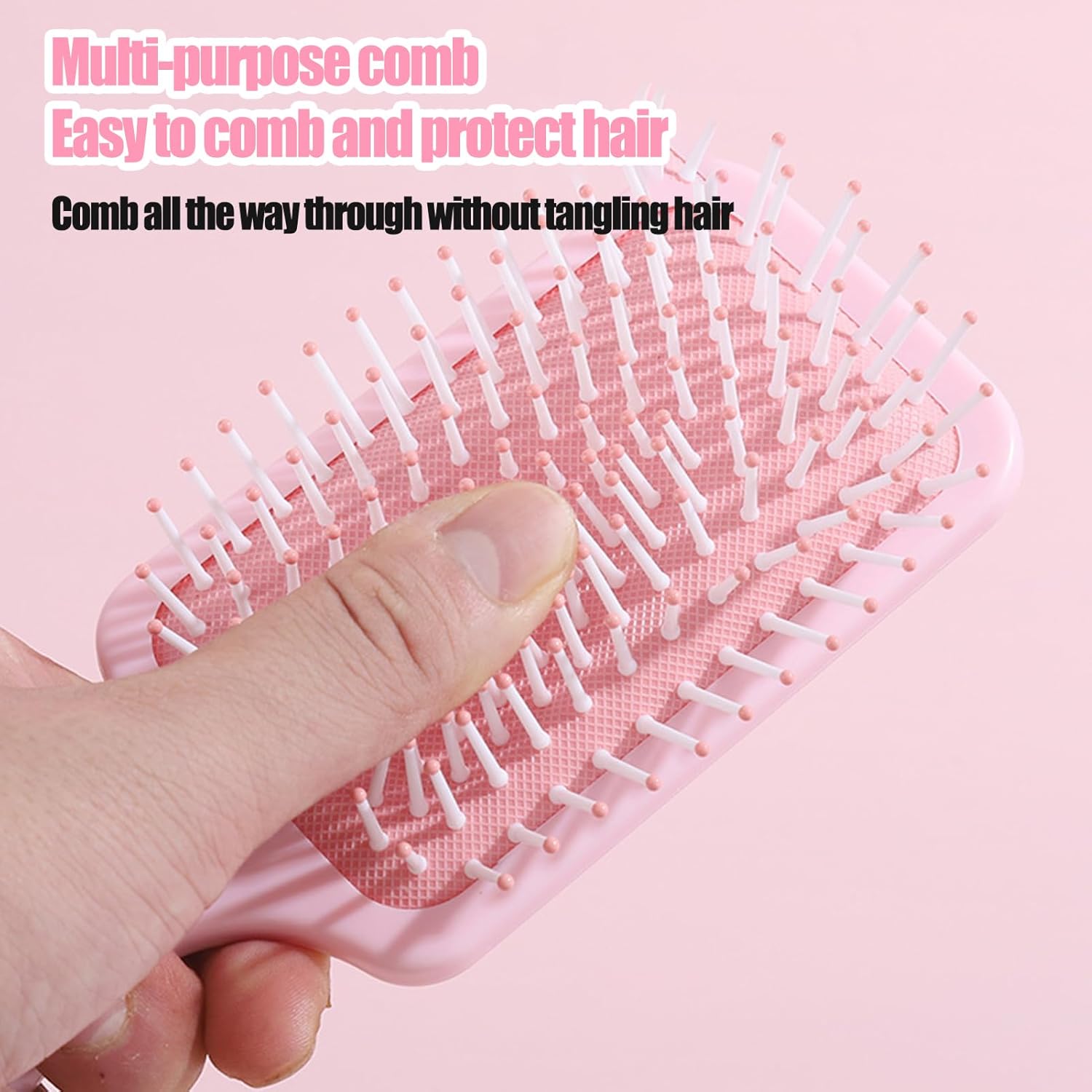Paddle Brush - Wet Hair Brush, Soft Flexible Bristles, Comfortable Scalp Massage Comb, Detangling and Styling Tool | Perfect for Thick, Thin, Curly, Long, Short, Wet or Dry Hair, Salon and Home