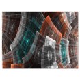thumbnail image 2 of Brown and Blue Fractal Flower Grid - Abstract Art on Canvas, 2 of 3