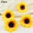 thumbnail image 3 of QIFEI 25Pcs Artificial Silk Sunflower Heads 2.76’’ Fake Faux Flower Heads Yellow Floral for Wedding Centerpieces Decor Home Decoration Garden Wreath Art Craft Yellow, 3 of 7