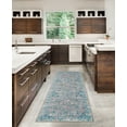 thumbnail image 5 of Linon Home Décor Washable Barron Area Rug or Runner Collection, Gray and Green, 2' x 8', 5 of 19
