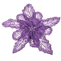 Uxcell Handmade Rhinestones Applique, Flower Lace Patches with Sequin Beads Sew on Crystal Beaded Lace Applique for Wedding Dresses DIY Clothes Craft Dark Purple