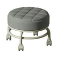 thumbnail image 2 of Taburetes rodantes con ruedas, ruedas giratorias universales giratorias de 360  degree, taburete pequeño para el hogar, sala de estar, oficina, 34cm de diám Gris perfecl Asiento rodante bajo, 2 of 8
