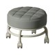 thumbnail image 2 of Taburetes rodantes con ruedas, ruedas giratorias universales giratorias de 360  degree, taburete pequeño para el hogar, sala de estar, oficina, 34cm de diám Gris BLESIY Asiento rodante bajo, 2 of 8