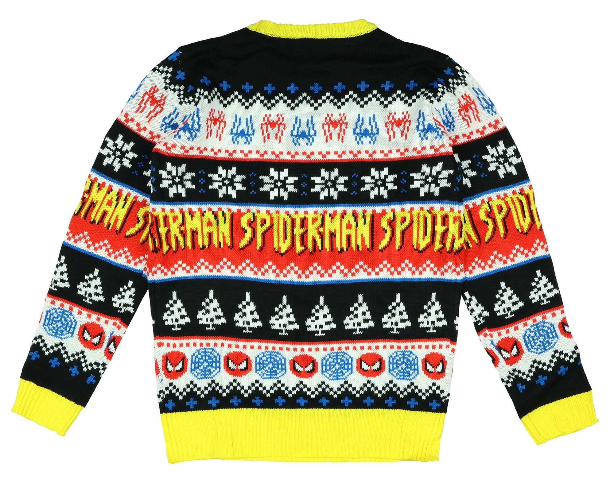 Disney Marvel Men's Spider-Man Spidey Jump Adult Ugly Christmas Pullover Sweater