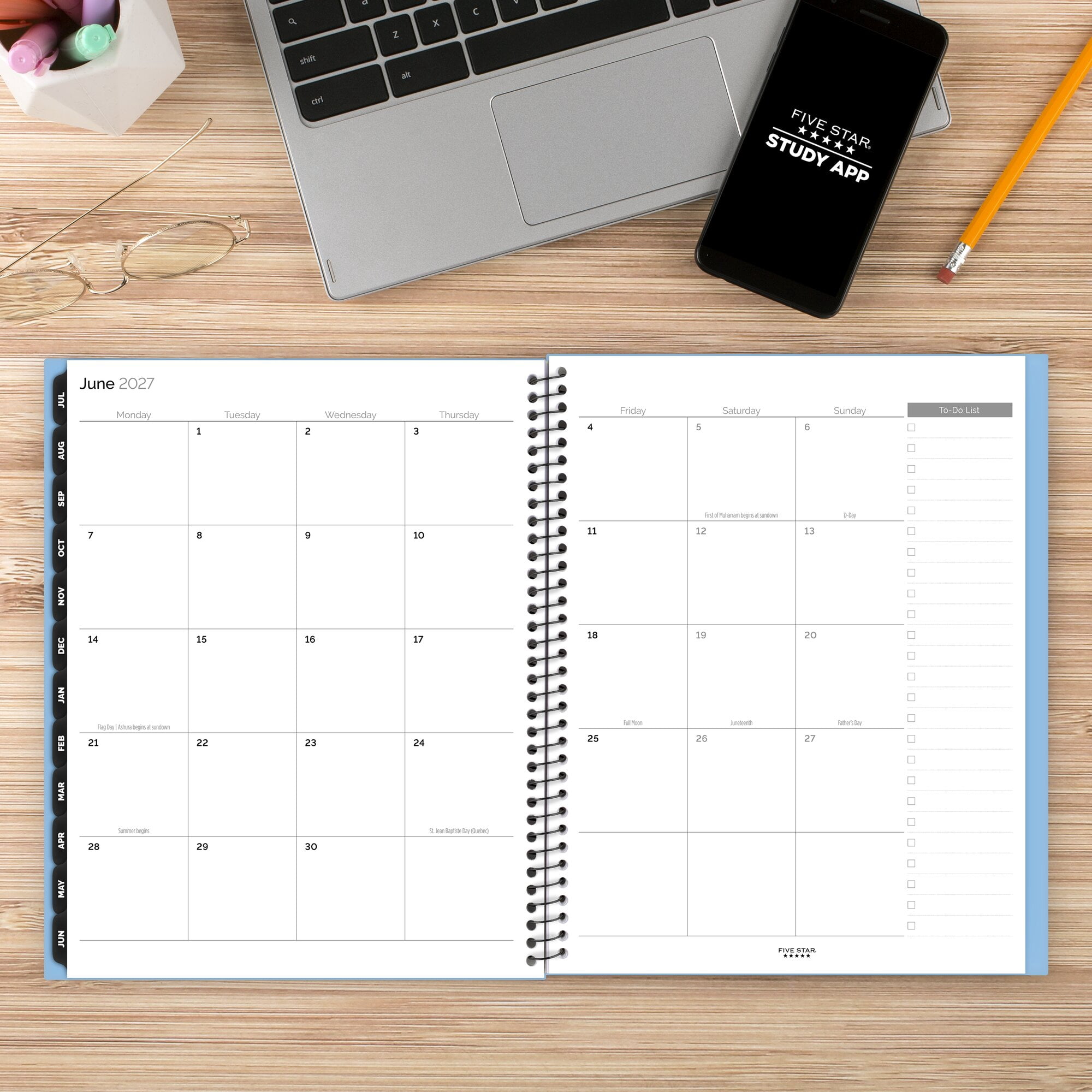 Five Star Advance Academic 2026-2027 Weekly Monthly Student Planner Plus Study