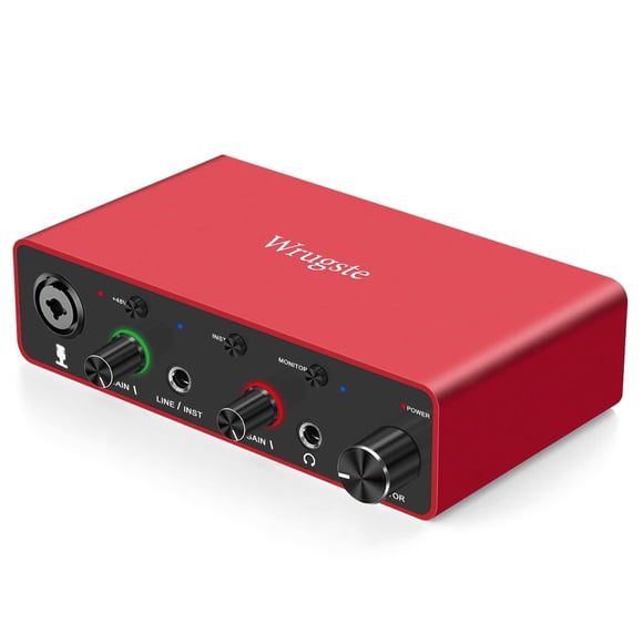 Interfaz de Audio Wrugste Solo 24Bit 192kHz +48V Phantom