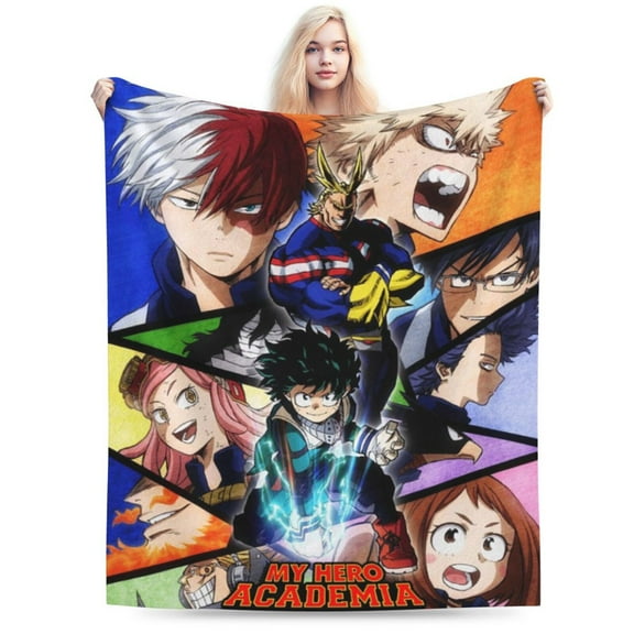 My Hero Academia Bed Blanket Air Conditioner Quilt Ultra Soft Flannel Blanket All Season Fuzzy Blanket Reversible Fluffy Plush Blanket 40"X30"