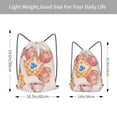 thumbnail image 4 of XMXT Waterproof Gym Bag, Cartoon Waffle Breakfast Print Drawstring Backpack for Men, s, 4 of 8