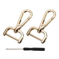 thumbnail image 1 of Uxcell Swivel Clasps Hook, Detachable Snap Hook with Screwdriver for Bags and Crafts Light Gold 1 Inch, 1 of 7