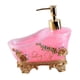 thumbnail image 4 of Dispensador de jabón líquido de resina, botella vacía, elegante botella de loción para manos, bomba de loción Rosa, 4 of 9