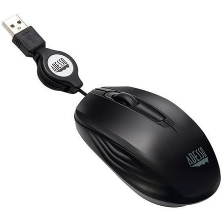 Mobile Optical Retractable Mouse - Adesso iMouse S5 - USB Retractable Mini Mouse