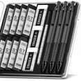 thumbnail image 1 of czcpp-0.7mm Mechanical Pencil Set with Case, 3PCS Metal Artist Lead Pencil with 8 Tubes (480PCS) HB Lead Refills, 3 Erasers, 9 Eraser Refills For Engineer Art Writing Drawing Drafting, Black, 1 of 4