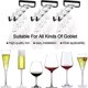 thumbnail image 4 of Carril de vidrio de 2 piezas, estante de vajilla, soporte para copas de vino, estante de vidrio de vino, soporte de acero debajo del gabinete, para bar de casa, bar de cocina, bar y restaurante Feliz Sencillez, 4 of 5