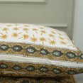 thumbnail image 6 of Fabdivine 102x112 Inch Elegant Handmade Floral Printed Bedding 100% Cotton King Size Bedsheet with 2 Pillow Covers Home Décor for Bedroom, Living Room (Kundanvan-Yellow-Grey), 6 of 7