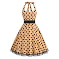 thumbnail image 2 of QUNYINEY Dresses for Women Polka Dot Sleeveless Casual A-Line Dress Slip V Neck Flowy Midi Sundress, 2 of 6