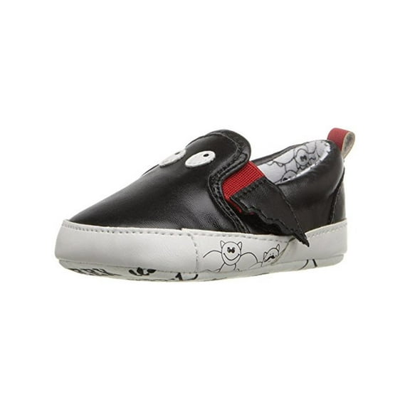 Rosie Pope Kids Footwear Black Bat Infant Boys Crib Shoes Black 3-6 MO