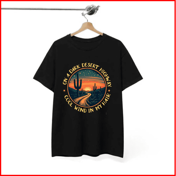 Dark Desert Highway Hotel California Retro Vintage Nature Adventure T-Shirt V19242n, S - 5XL