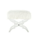 thumbnail image 5 of Inspired Home Nelly Faux Fur and Acrylic Ottoman X-Leg Stool, Cream White, 5 of 8