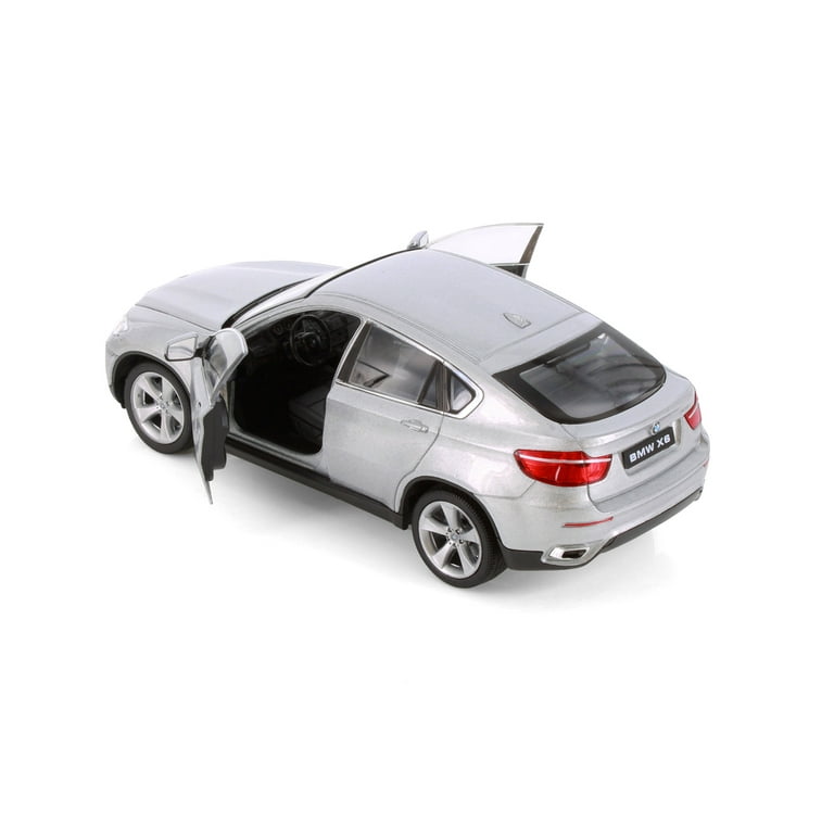 BMW X6, Silver Mid-Sized Luxury Car - Welly 24004/4D - 1/24 Scale