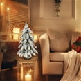 thumbnail image 4 of Árbol de Navidad Sincero con luces Mini decoración de escritorio navideña artificial de PVC flocado de 45 cm, 4 of 7