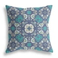 thumbnail image 4 of 26" X 26" Blue And White Broadcloth Floral Throw Pillow, 4 of 5
