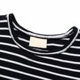 thumbnail image 4 of WAYUTE Girls Shirts Striped Ruffle Trumpet Sleeve Tee Round Neck Blouse Top for Toddler Kids Loose Cute Casual Outdoor, 4 of 6