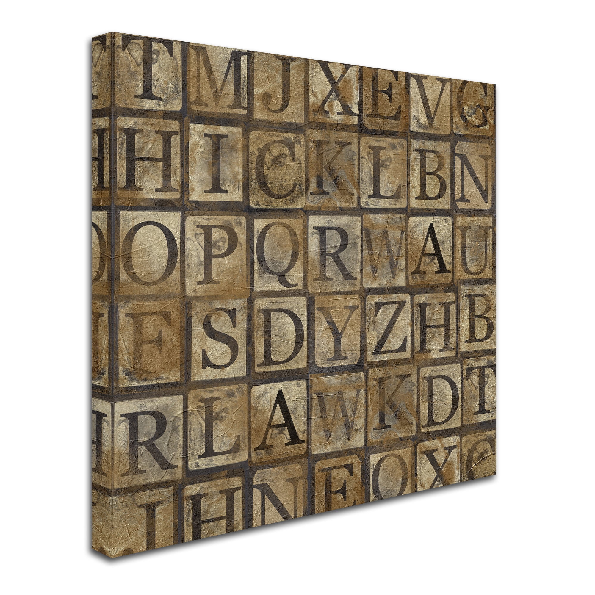 Trademark Fine Art 'Grungy Letters Large' Canvas Art by Marcee Duggar