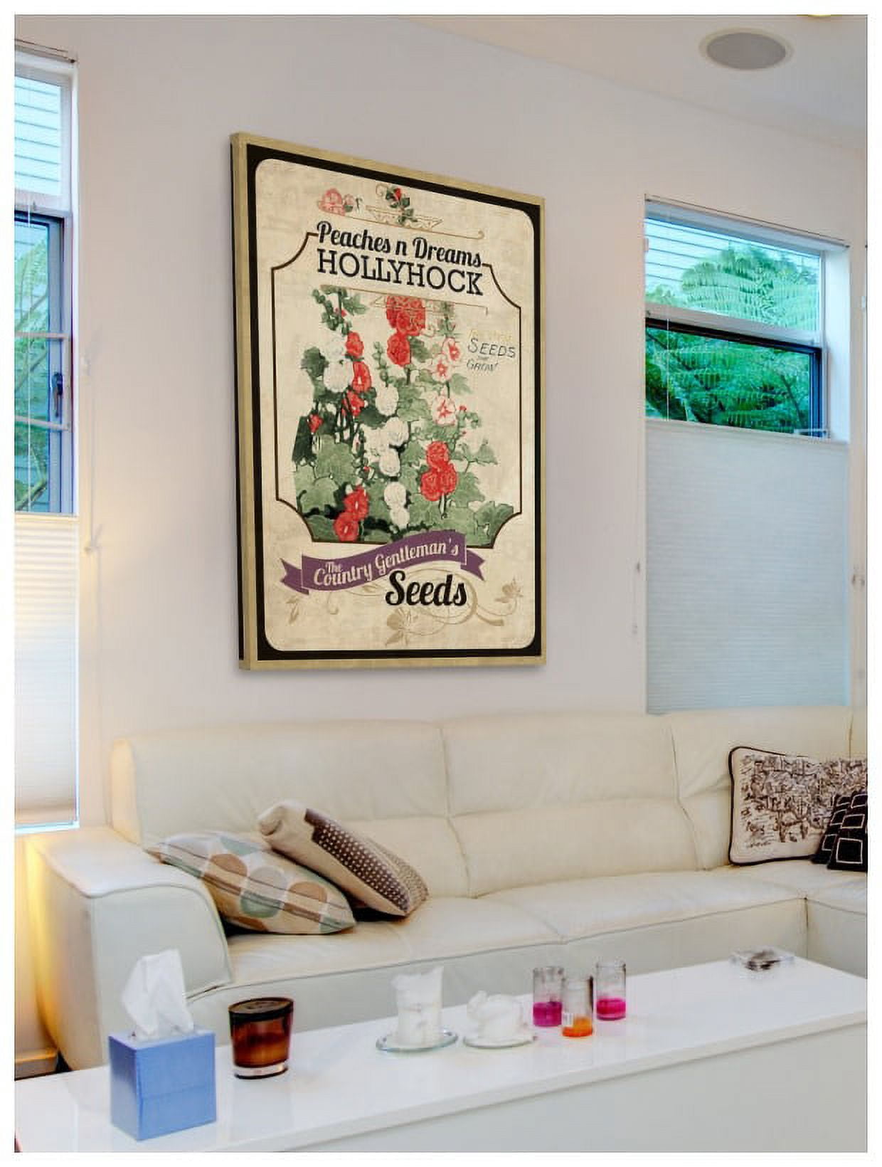 Marmont Hill "Flower Packet Hollyhock" Painting Print on Canvas