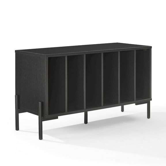 Crosley Furniture Greenwich Medium Record Storage Console In Black