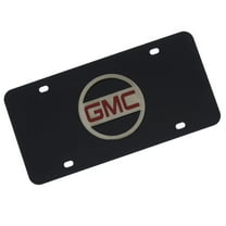 GMC Logo License Plate (Chrome On Black)