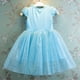 thumbnail image 4 of Vestido para niños con patrón de dibujos animados, vestido de verano para niña de una pieza de manga corta (azul claro 120), 4 of 5