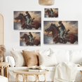 thumbnail image 4 of ADALE African American Buffalo Soldier Posters and Wall Art Picture Decor Canvas Prints Framed 11x14 Inch, 4 of 6