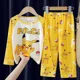 thumbnail image 4 of Conjunto de pijama con estampado de Sanrios Kuromi Hellokittys para niños y niñas, ropa Kawaii de manga larga con cuello redondo para el hogar, bonito camisón para niños, 4 of 5