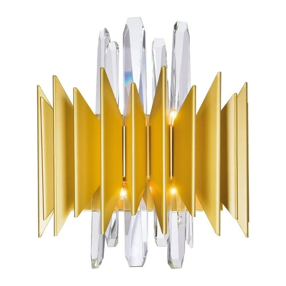 CWI Lighting Cityscape 5 Light Contemporary Metal Wall Sconce in Satin Gold