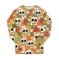 thumbnail image 7 of NIEWTR Girls Halloween Set Cute Cartoon Print Long Sleeved Homewear Two Piece Set Halloween Pajamas Toddler Girl Cute Pjs For Girls, 7 of 7