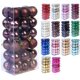 thumbnail image 1 of Bola de Navidad Bola de decoración de árbol de Navidad inastillable Adornos de bola de Navidad Bola de decoración de fiesta de boda de vacaciones 1.6 "(4 cm) Juego de 36 piezas (Bola de Navidad azul) Ormromra WMZL-2248-2, 1 of 6