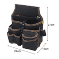 thumbnail image 2 of Bolsa  Belug Cinturón Portaherramientas Profesional Gran Capacidad NEGRO LINEA CAFE, 2 of 5