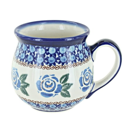 

Blue Rose Polish Pottery Roses are Blue Bubble Mug