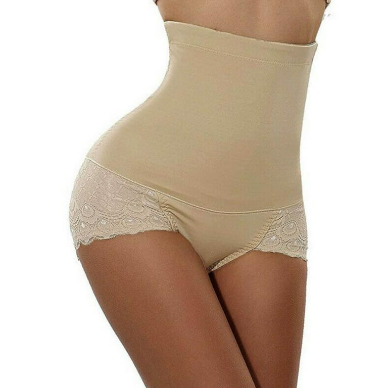 Women Sexy Shaper Underwear - Ladies Booty Lifter Cotton Slim Control Body  Shape High Waist Pants Briefs Hip-up Abdomen Training Panties Plus Size,  Beige, 3XL 