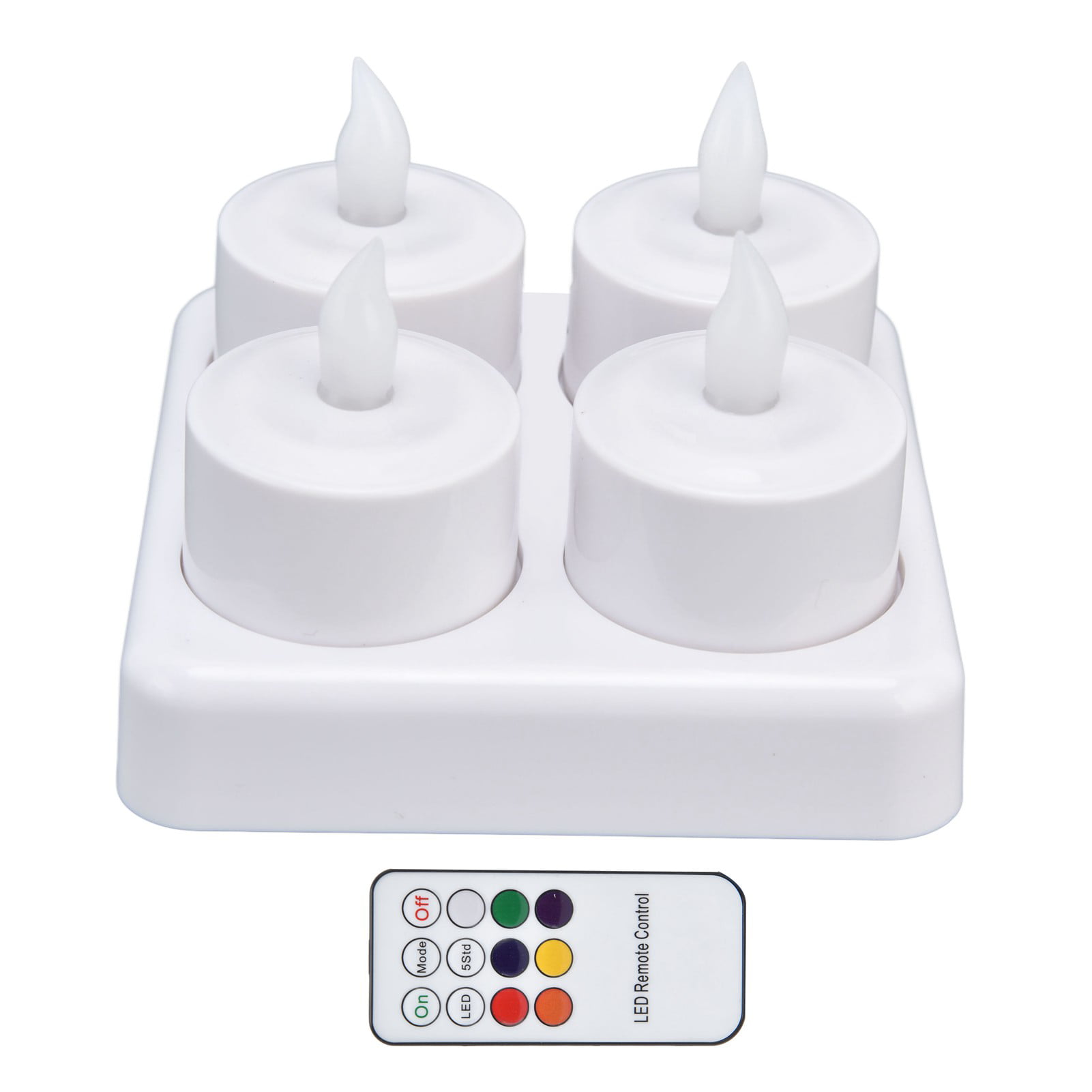 stimuleren Grote hoeveelheid Fabrikant LED Tea Lights Candles, Colorful LED Flickering Flameless Candles Battery  Operated Rechargeable Reusable For Parties EU Plug - Walmart.com
