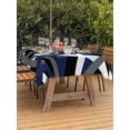 thumbnail image 2 of Navy Blue Black Geometric Outdoor Tablecloth - 52x70 Inch Rectangle Dining Table Cover, Modern Art Abstract Grey Line Waterproof Outdoor Table Cloth with Umbrella Hole & Zipper for Picnic/Patio/Party, 2 of 7