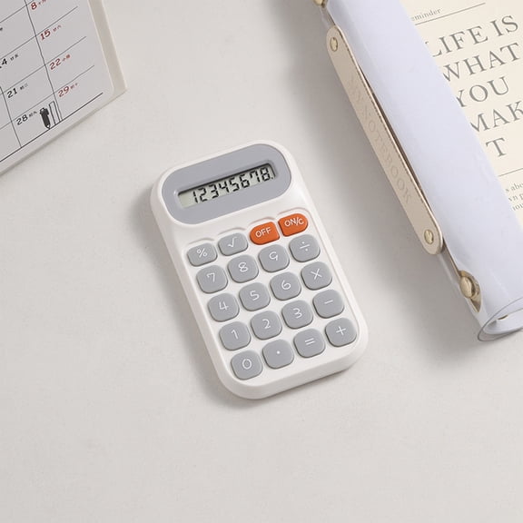 Ohmyroo Palm-Sized 8-Digit Calculator 7.0x1.9 Inch Portable Mini Pocket Math Tool Home Office Business Travel Accessory