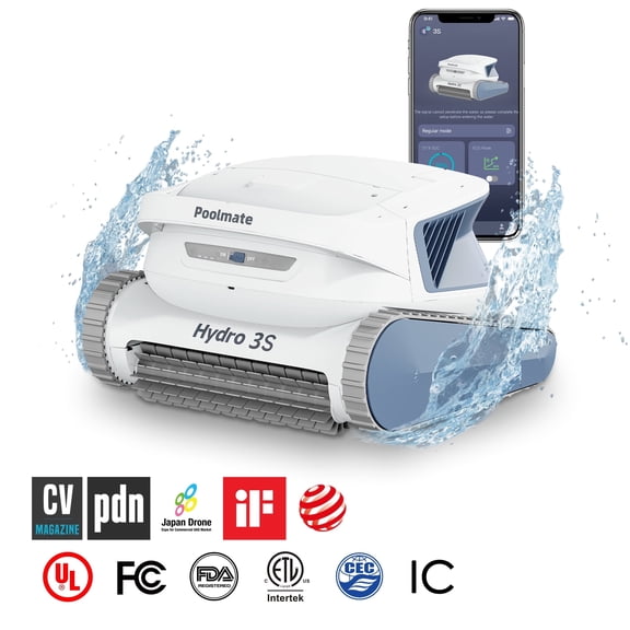 Hydro 3S Cordless Robotic Pool Vacuum for Inground Pools, 4 Cleaning Modes, App Control Ideal,pool robot vacuum for inground pools