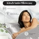 thumbnail image 3 of Kitsch Satin Pillowcase with Zipper for Hair and Skin, Softer Than Silk Pillow Cases King, Cooling Pillow Covers, Machine Washable, Wrinkle-Free, Smooth Satin Pillow Cases King Size 19"x36" (Silver), 3 of 4