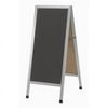 Aarco Products Inc. AA-35SS A-Frame Sidewalk Board Features a Slate Colored Porcelain Chalkboard and Clear Satin Anodized Aluminum Frame. Size 42 in.Hx18 in.W