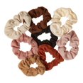 thumbnail image 2 of Goody Ouchless Ribbed Hair Scrunchies - Assorted Neutral Colors - 8 Ct, 2 of 4