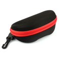thumbnail image 5 of Estuche para gafas Gancho antideslizante con cremallera de color, Estuche para gafas de sol de tela Oxford negro, Estuche para gafas de playa, Negro/verde, 5 of 5