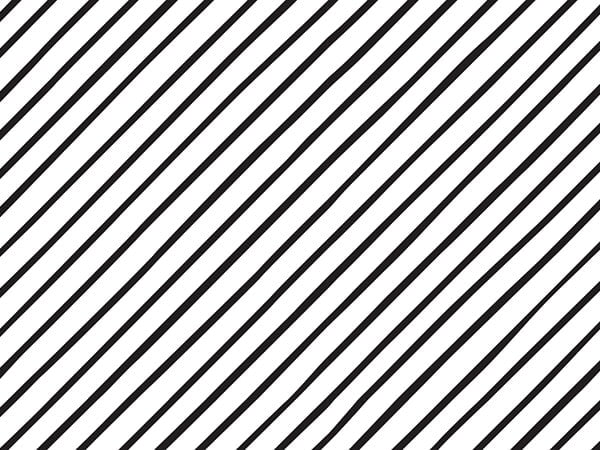 120 Pack, Black Pinstripe Tissue Paper 20 x 30", Sheet Pack for DIY, Gift Wrapping, Birthday Parties and Events, Made In USA