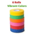6 Rolls Colored Painters Tape Labelling or Coding Rolls for Home